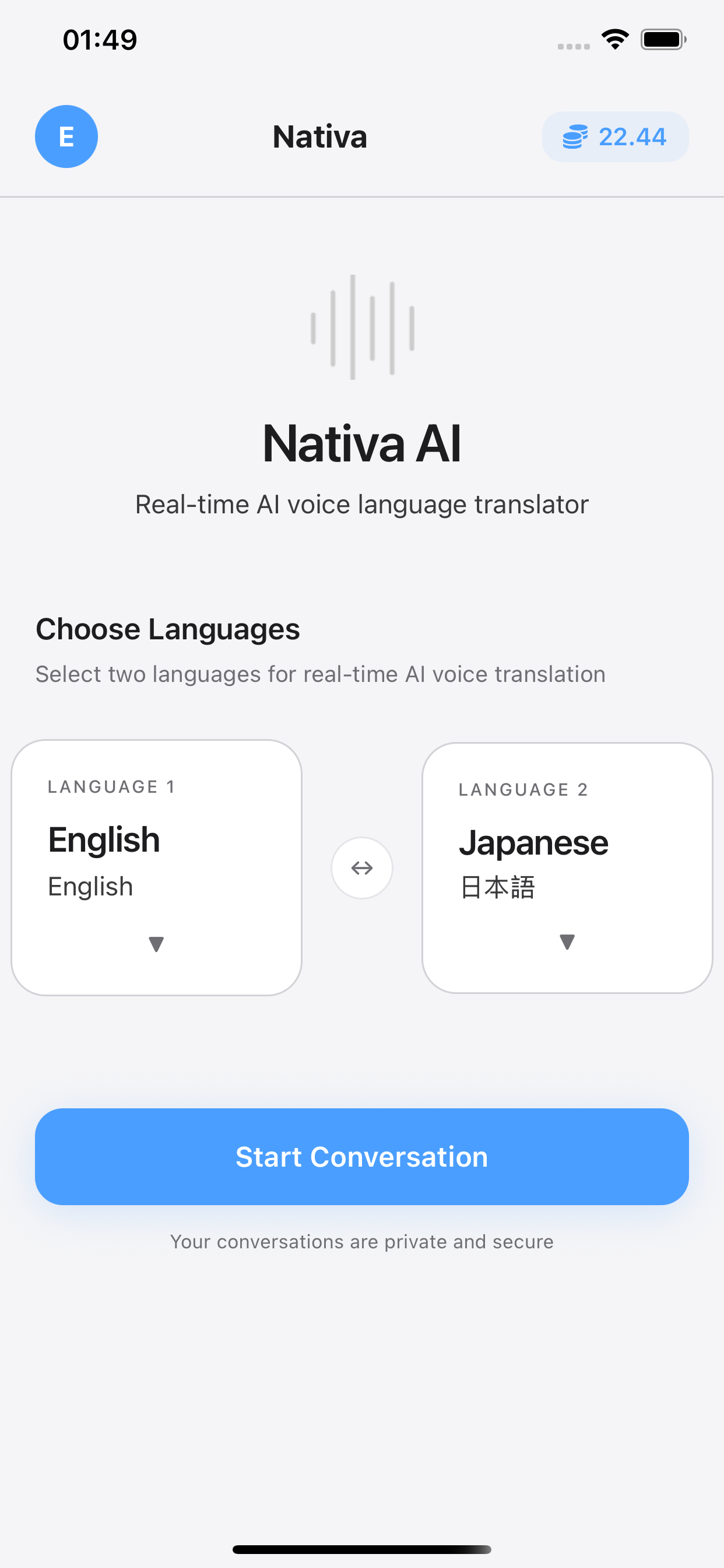 Unison AI app screenshot